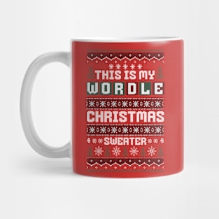 This is my Wordle Christmas Sweater Mug